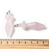 Natural Rose Quartz Pendants G-C187-03E-3