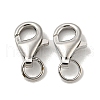 Rhodium Plated 925 Sterling Silver Lobster Claw Clasps STER-K167-074C-P-1