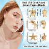 Beebeecraft 12Pcs 3 Styles Rack Plating Brass Beads KK-BBC0014-35-2
