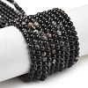 Natural Black Tourmaline Beads Strands G-Q031-A01-4mm-2