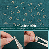   100Pcs 2 Styles Brass Triangle Linking Ring FIND-PH0020-38-4