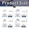 80Pcs 4 Size Transparent Glass Cabochons X1-GGLA-ZZ0001-03-11