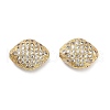 Brass Micro Pave Clear Cubic Zirconia Beads KK-L229-052G-1