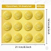 34 Sheets Self Adhesive Gold Foil Embossed Stickers DIY-WH0509-046-2