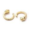 Rack Plating Brass Micro Pave Cubic Zirconia Cuff Earrings EJEW-P226-08G-2