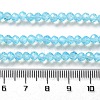 Baking Painted Transparent Glass Beads Strands DGLA-A034-J4MM-D08-4