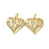 Brass Micro Pave Cubic Zirconia Pendants KK-P308-11G-1