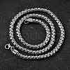 5MM 304 Stainless Steel Wheat Chain Necklaces for Men STAS-V011-02P-3