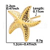 Vintage Stainless Steel Starfish Studs Earrings for Women VC0346-8-1
