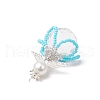 2Pcs 2 Styles Glass Seed Bead Pendants PALLOY-MZ00710-02-5