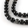 Natural Black Onyx Round Bead Strands G-R198-4mm-2