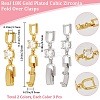 Beebeecraft 2 sets 2 Colors Extender Clasps Brass Micro Pave Cubic Zirconia Fold Over Extension Clasps FIND-BBC003-55A-2