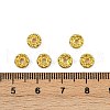 Brass Rhinestone Spacer Beads RSB028NF-02G-4