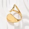 304 Stainless Steel Cuff Rings for Women RJEW-A063-01A-G-5