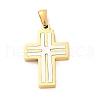 304 Stainless Steel Pendants STAS-L286-12GP-1