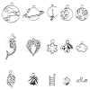 90Pcs 15 Style Tibetan Style Alloy Pendants FIND-FS0001-23-3