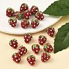 Clay Polymer Rhinestone Beads RB-A051-E06-4