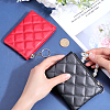 CRASPIRE 2Pcs 2 Colors Rhombus Pattern PU Leather Zip Pouches ABAG-CP0001-05-3