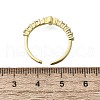 Brass Micro Pave Clear Cubic Zirconia Open Cuff Rings for Women RJEW-F179-07G-3