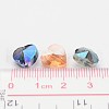 Electroplate Faceted Glass Heart Beads EGLA-R091-M-4