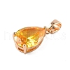 Brass Pave Cubic Zirconia Pendants KK-E795-25KCG-05-3