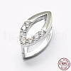 Anti-Tarnish Rhodium Plated 925 Sterling Silver Micro Pave Cubic Zirconia Pendant Bails STER-E053-07P-3