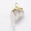 Natural Druzy Quartz Crystal Pendants G-F535-26-2