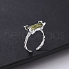 925 Sterling Silver with Cubic Zirconia Open Cuff Rings for Women FS-WGE1194-01-1