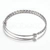 Tarnish Resistant Adjustable 304 Stainless Steel Expandable Bangle Making BJEW-G515-04P-1