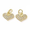 Brass Micro Pave Cubic Zirconia Charms KK-E068-VF033-2
