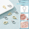 BENECREAT 8Pcs 4 Styles Brass Spring Gate Rings KK-BC0013-65-4