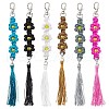 Polyester and Spandex Cord Woven Flower Keychains KEYC-JKC00919-1