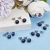 Beebeecraft 6 Pairs Shell Pearl Ball Stud Earrings EJEW-BBC0001-35A-4