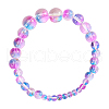 4 Styles Transparent Spray Painted Glass Beads GLAA-CJ0001-42-8