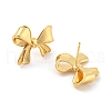 Bowknot Rack Plating Brass Stud Earrings EJEW-K263-34G-2