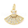 Brass Micro Pave Cubic Zirconia Pendants KK-D357-47G-1