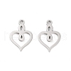 Non-Tarnish 316 Stainless Steel Charms STAS-C096-12G-P-1