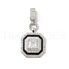 Brass Micro Pave Cubic Zirconia Pendants KK-U047-05P-1
