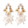 Alloy & 925 Sterling Silver & Acrylic Dangle Stud Earrings EJEW-Q013-07A-2
