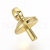 Brass Cup Pearl Peg Bails Pin Pendants X-KK-R071-10G-1