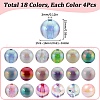 SUNNYCLUE 40Pcs 4 Color Flat Round 304 Stainless Steel Stud Earring Settings STAS-SC0006-65-2