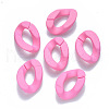 Opaque Spray Painted Acrylic Linking Rings OACR-S036-001B-I01-3
