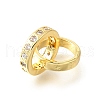 Brass Micro Pave Clear Cubic Zirconia Beads KK-V008-14A-G-2