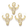 Brass Micro Pave Cubic Zirconia Charms ZIRC-S067-005-NF-2