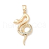 Brass Micro Pave Cubic Zirconia Pendants KK-Q037-01A-G-1