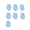 Plating Opaque Acrylic Beads OACR-G016-25I-1