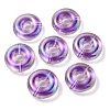 UV Plating Rainbow Iridescent Acrylic Beads OACR-P010-17D-2