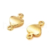 Rack Plating Brass Heart Links Connector Charms KK-S379-27G-2