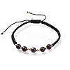 Adjustable Natural Gemstone Braided Bead Bracelets BJEW-JB04599-2