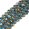 Electroplate Glass Beads Strands X-EGLA-Q128-04A-FP04-1
